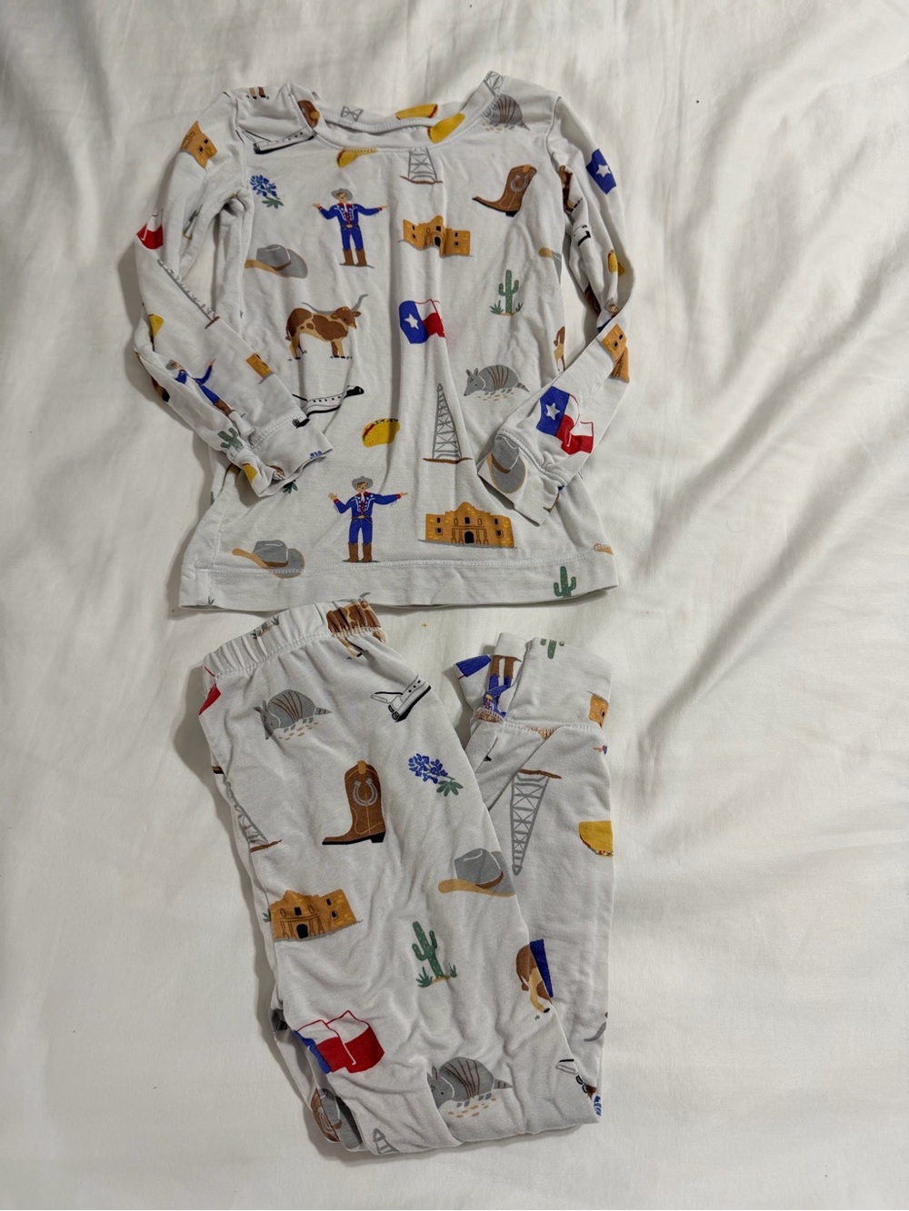 Angel Dear Toddler Texas Bamboo Pajamas Size 3T